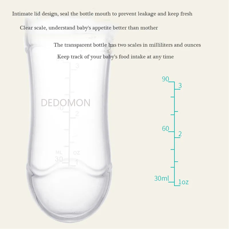 Silicone Squeeze Feeding Bottle