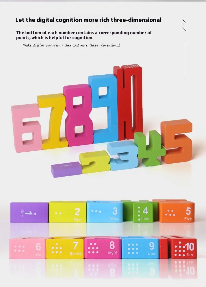 Wooden Number Blocks Set