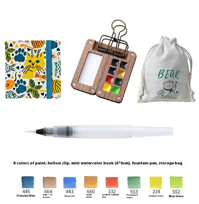 Mini Walnut Watercolor Set with Sketch Journal