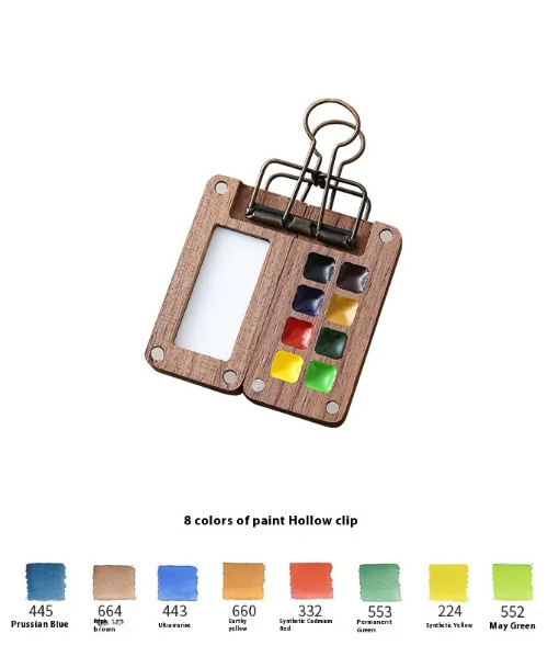 Mini Walnut Watercolor Set with Sketch Journal