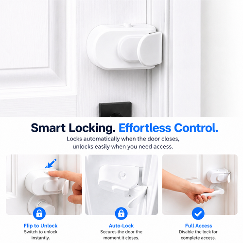 SafeLatch™   Childproof Safety Lock for Interior Doors
