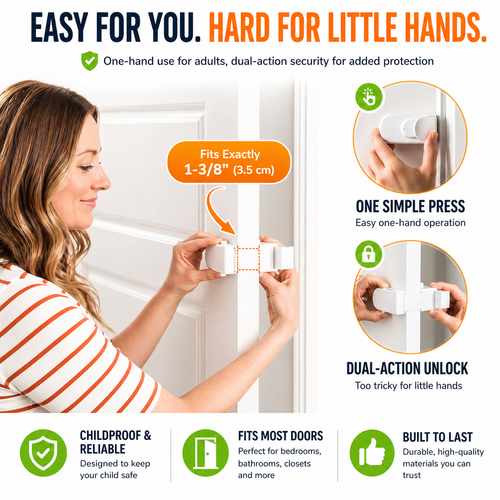 SafeLatch™   Childproof Safety Lock for Interior Doors