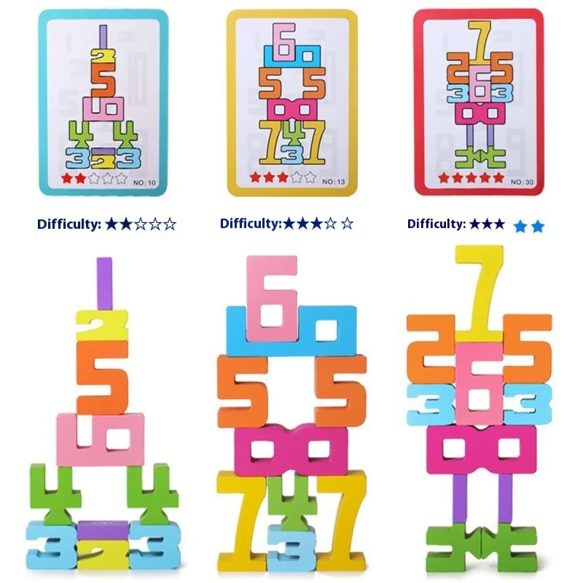 Wooden Number Blocks Set