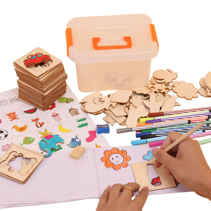 Wooden Kids Art Set
