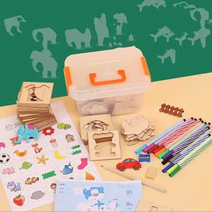 Wooden Kids Art Set